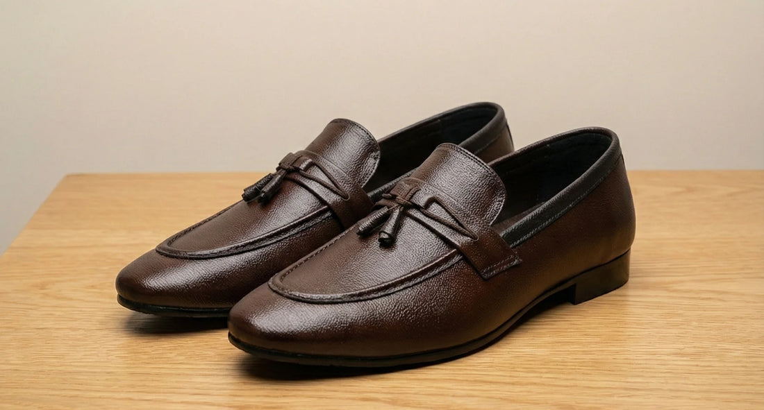 Classic Brown Leather Tassel Loafers